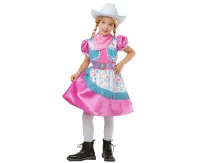 Role play-set for kids Elegant Cowgirl (dress, belt, hat, scarf), size 120/130 cm